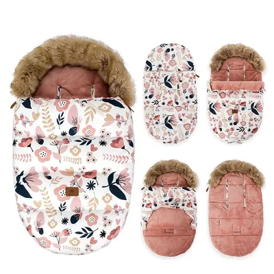 0-24Months Baby Carriage Sack Winter Warm Thicker Envelope For Discharge Stroller Footmuff Universal Pram Cover