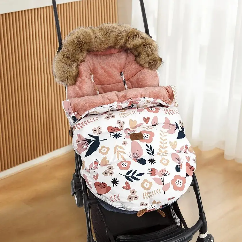 0-24Months Baby Carriage Sack Winter Warm Thicker Envelope For Discharge Stroller Footmuff Universal Pram Cover