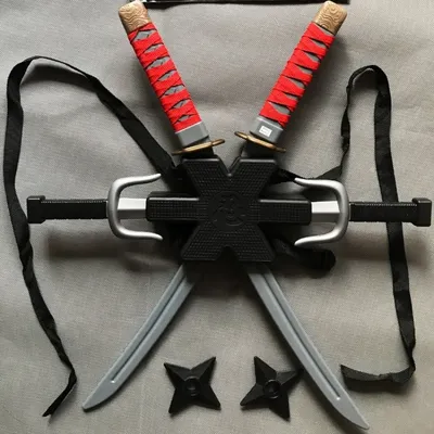 1: 1 Ninja Set Halloween Children's Japanese Samurai Cos Toy Knife Set Dagger Dart Toy Model Gift Collection Bizarre Toy
