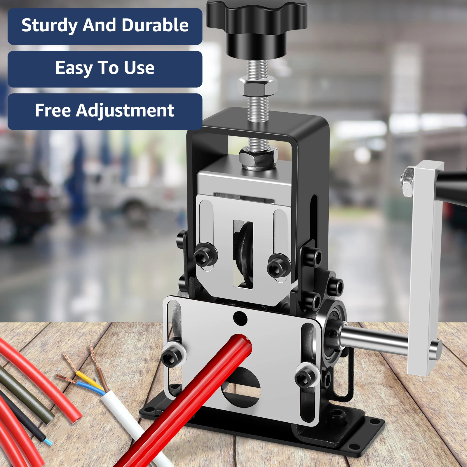1-70mm Wire Stripper Manual Wire Stripping Tool Portable Electric Drill Powered Copper Scrap Wire Peeler Hand Crank