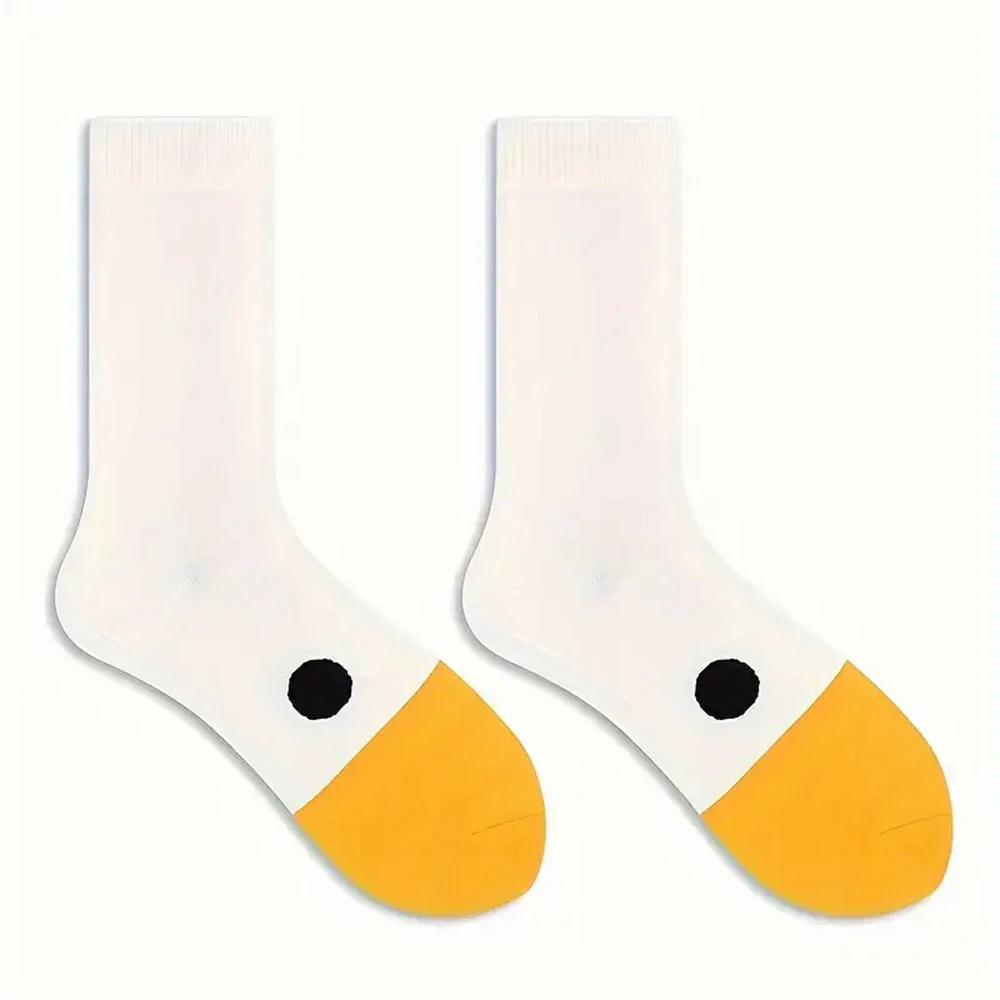 1 Pair Cartoon Women Socks Fashionable And Versatile Cute Design Funny Goose Breathable Soft Comfortable Women Casual 1 Pair Cartoon Women Socks Fashionable And Versatile Cute Design Funny Goose Breathable Soft Comfortable Women Casual