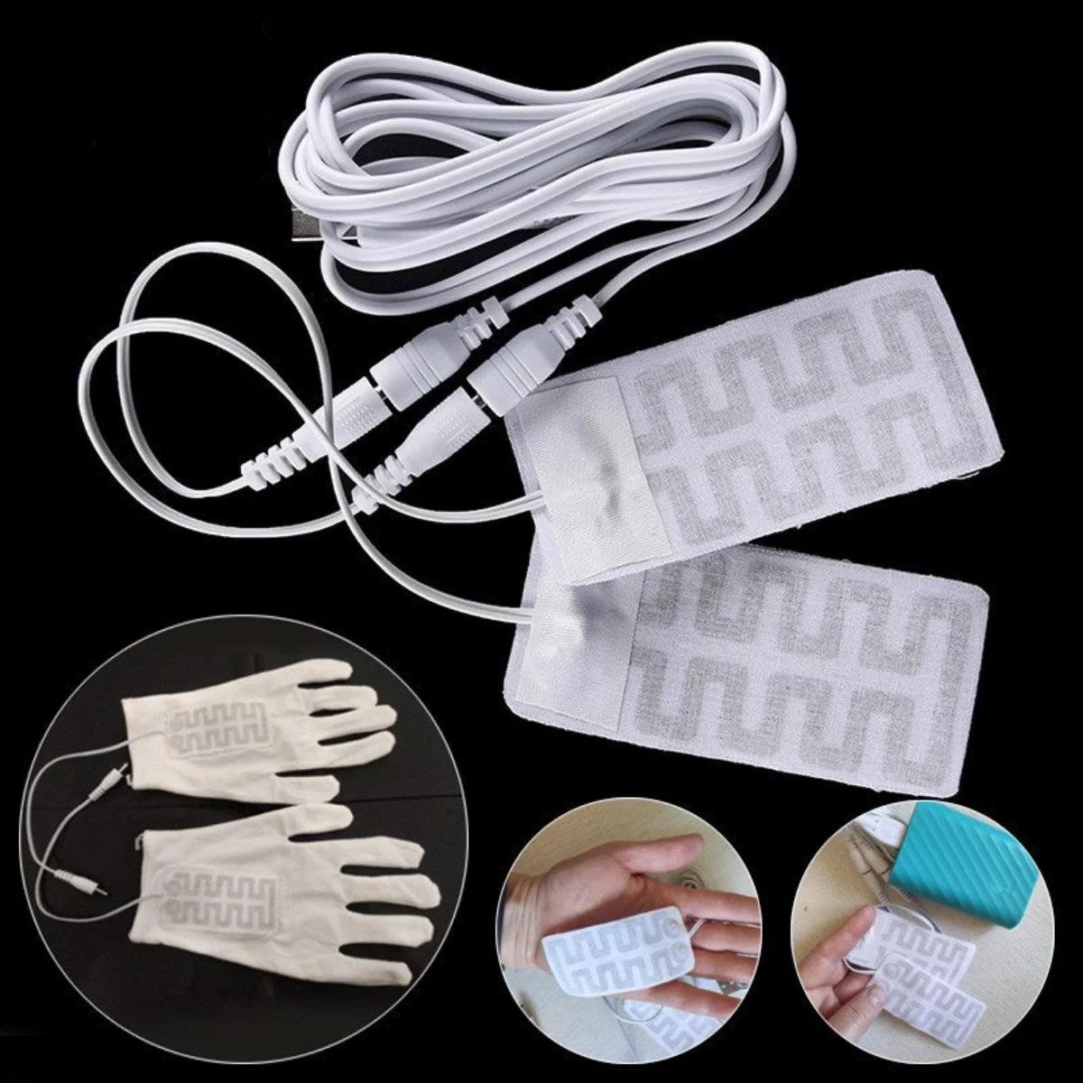 1 Pair Electric USB Gloves Heater Carbon Fiber Cloth Heated Gloves Pad 1 Pair Electric USB Gloves Heater Carbon Fiber Cloth Heated Gloves Pad