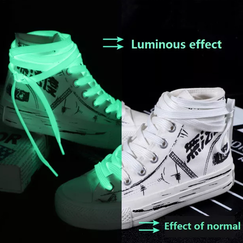 1 Pair Luminous Shoelaces Sneakers Sports Shoes Laces Glow In The Dark Night Shoestrings Reflective Shoelaces 1 Pair Luminous Shoelaces Sneakers Sports Shoes Laces Glow In The Dark Night Shoestrings Reflective Shoelaces