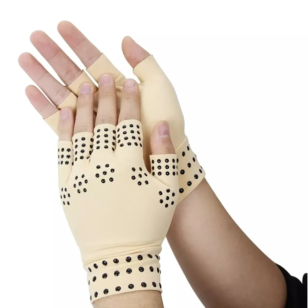 1 Pair Magnetic Therapy Fingerless Gloves Anti Arthritis Pain Relief Compression Therapy Gloves Heal Joints 1 Pair Magnetic Therapy Fingerless Gloves Anti Arthritis Pain Relief Compression Therapy Gloves Heal Joints