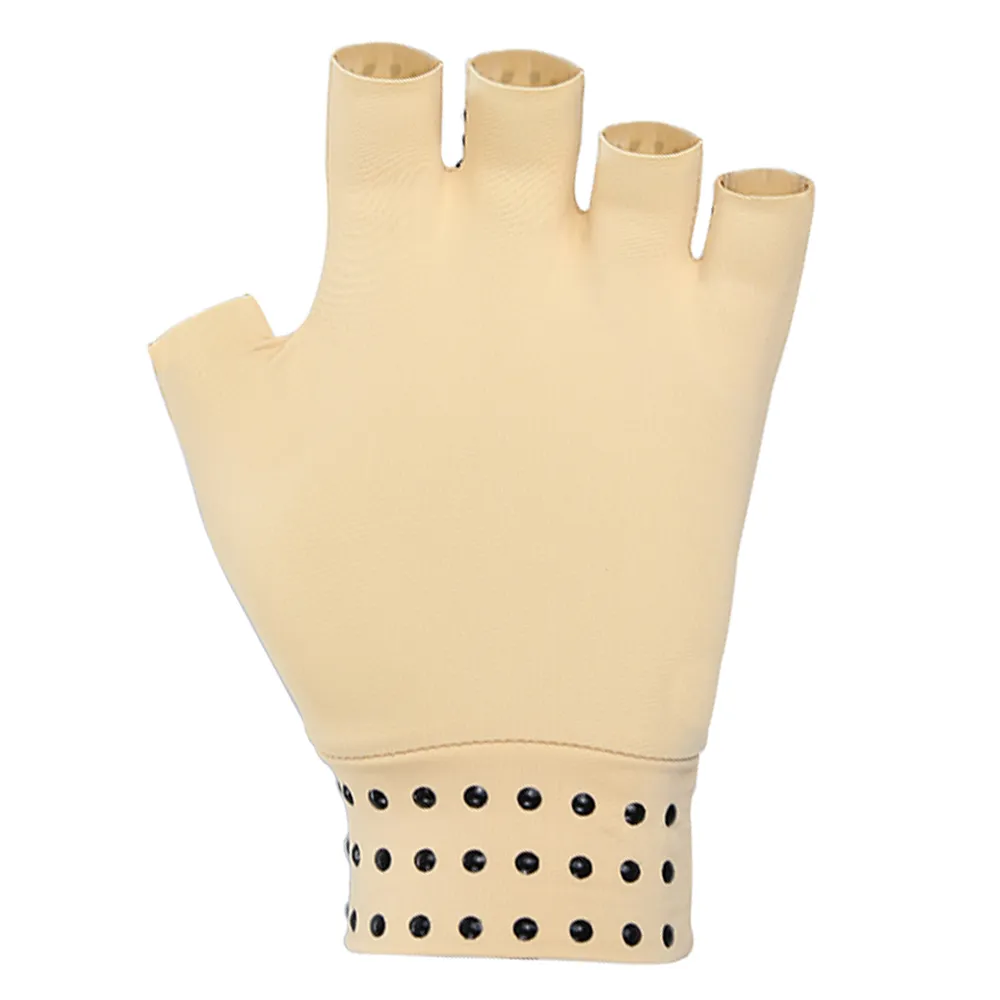 1 Pair Magnetic Therapy Fingerless Gloves Anti Arthritis Pain Relief Compression Therapy Gloves Heal Joints