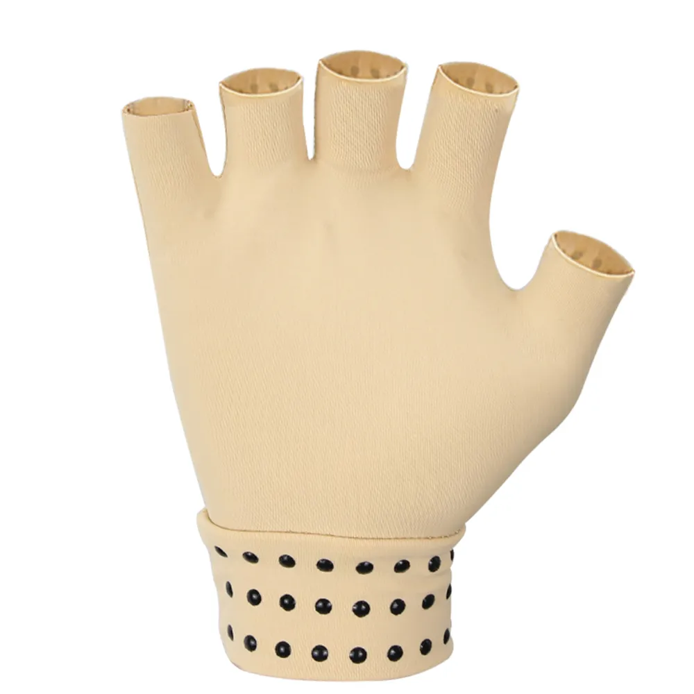 1 Pair Magnetic Therapy Fingerless Gloves Anti Arthritis Pain Relief Compression Therapy Gloves Heal Joints