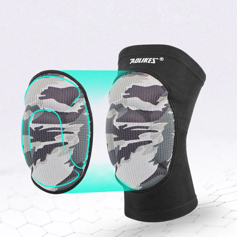 1 Pair Protective Thick Sponge Knee Pads Knee Brace – High Elastic Non-Slip Basketball Volleyball Knee Sleeves Support