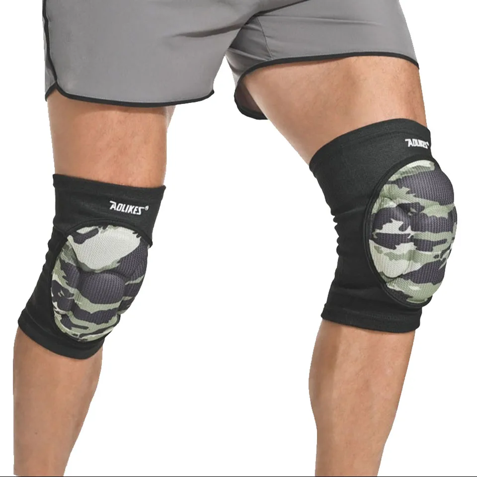 1 Pair Protective Thick Sponge Knee Pads Knee Brace – High Elastic Non-Slip Basketball Volleyball Knee Sleeves Support