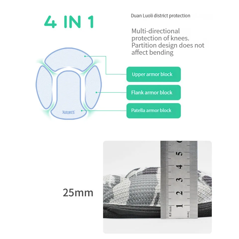 1 Pair Protective Thick Sponge Knee Pads Knee Brace – High Elastic Non-Slip Basketball Volleyball Knee Sleeves Support