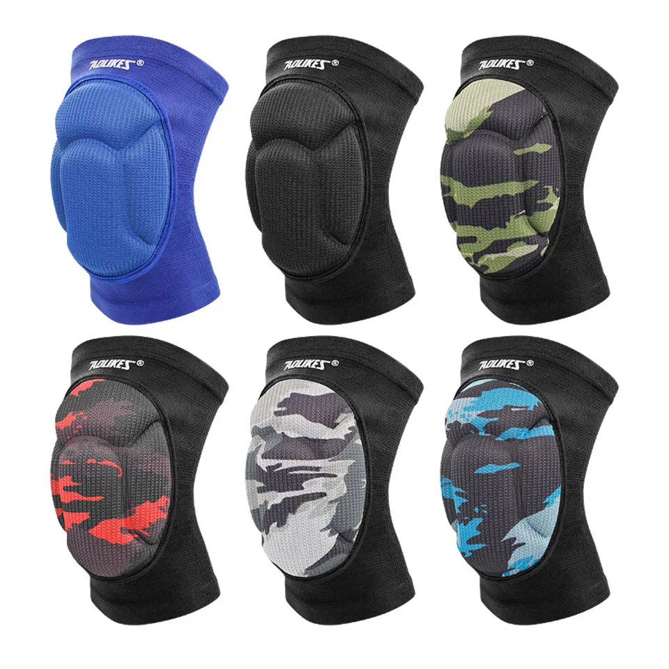 1 Pair Protective Thick Sponge Knee Pads Knee Brace – High Elastic Non-Slip Basketball Volleyball Knee Sleeves Support