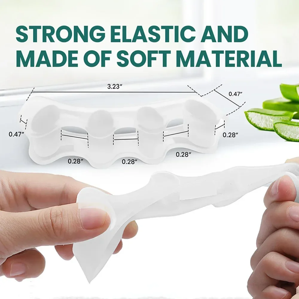 1 Pair Silicone Toe Separator Bunion Corrector Hammer Toe Corrector Soft Silicone Material for Toe Separation Foot Care