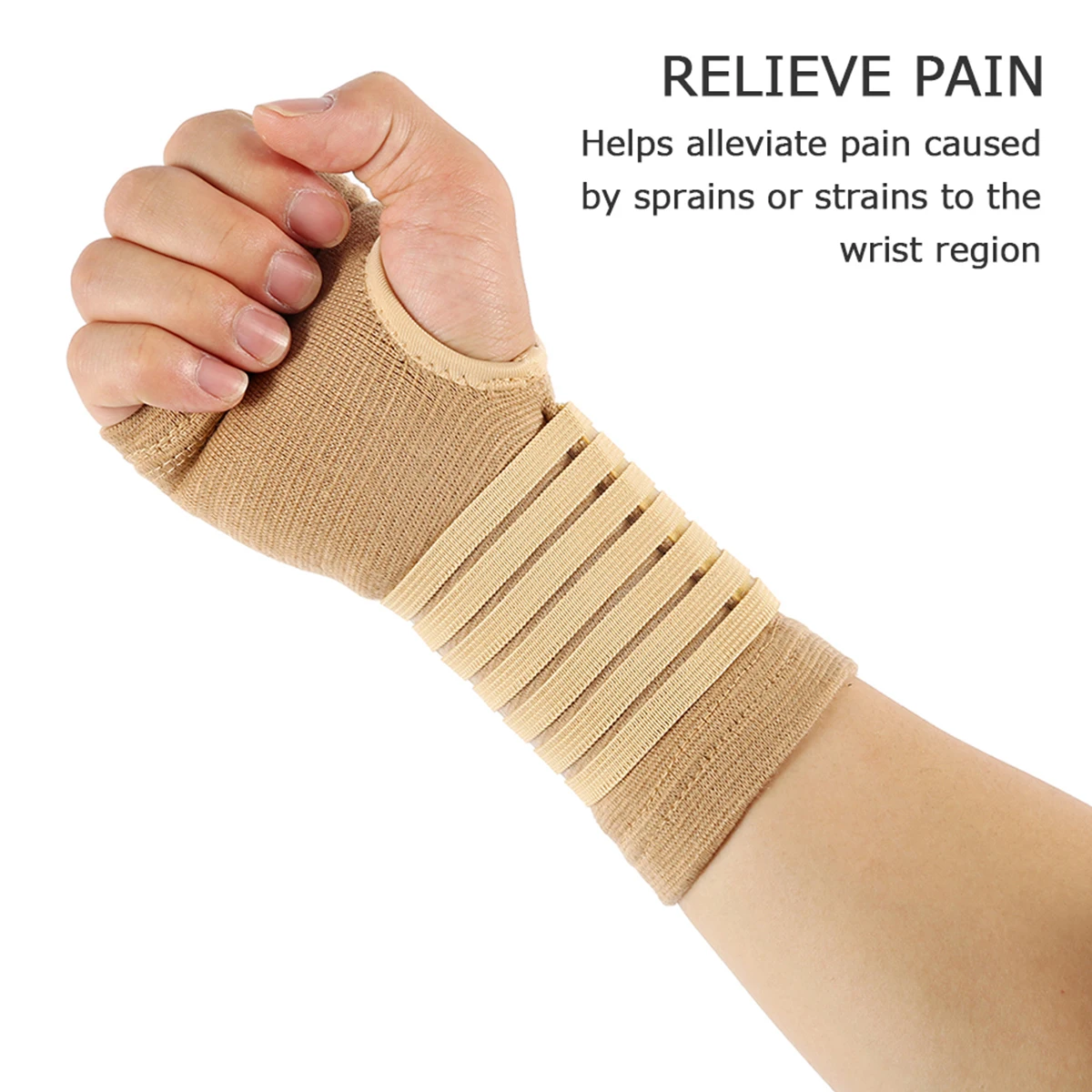 1 Pair Sports Safety Wristband Elastic Bandage Wrist Guard Support Arthritis Sprain Band Carpal Protector Hand Shaping 1 Pair Sports Safety Wristband Elastic Bandage Wrist Guard Support Arthritis Sprain Band Carpal Protector Hand Shaping