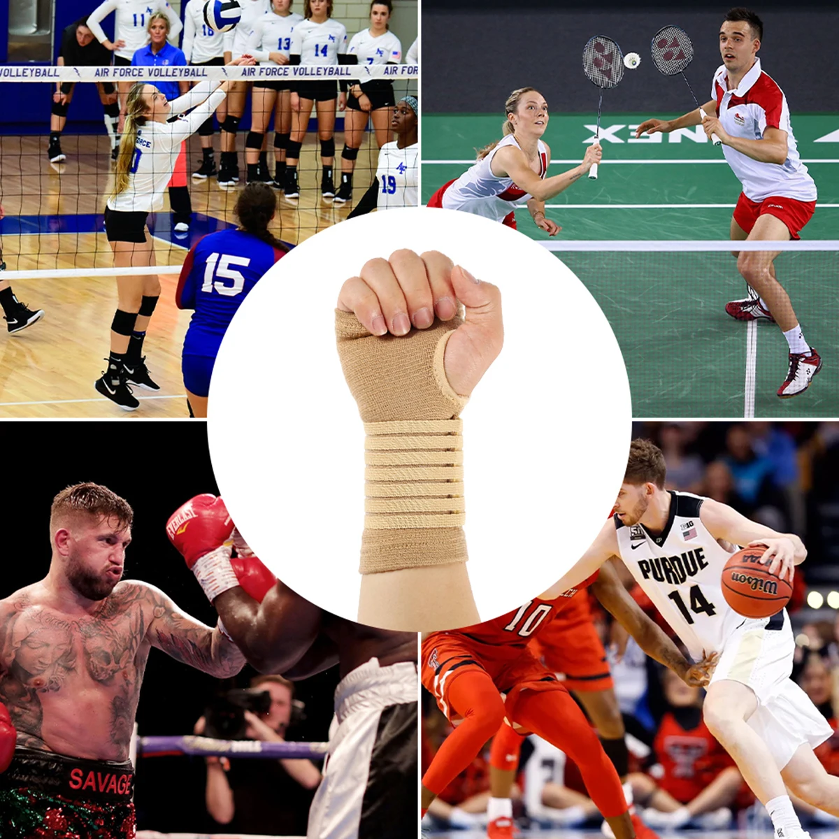 1 Pair Sports Safety Wristband Elastic Bandage Wrist Guard Support Arthritis Sprain Band Carpal Protector Hand Shaping 1 Pair Sports Safety Wristband Elastic Bandage Wrist Guard Support Arthritis Sprain Band Carpal Protector Hand Shaping