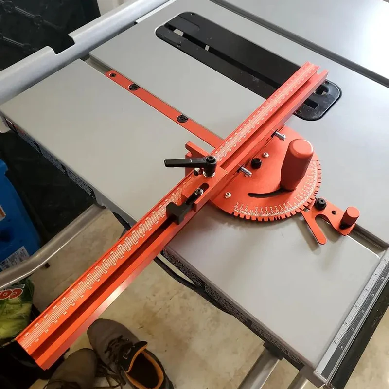 1 Set Miter Gauge and 400MM Aluminium Profile Fence With Track Stop Sawing Assembly Angle Ruler for Table Saw Router 1 Set Miter Gauge and 400MM Aluminium Profile Fence With Track Stop Sawing Assembly Angle Ruler for Table Saw Router