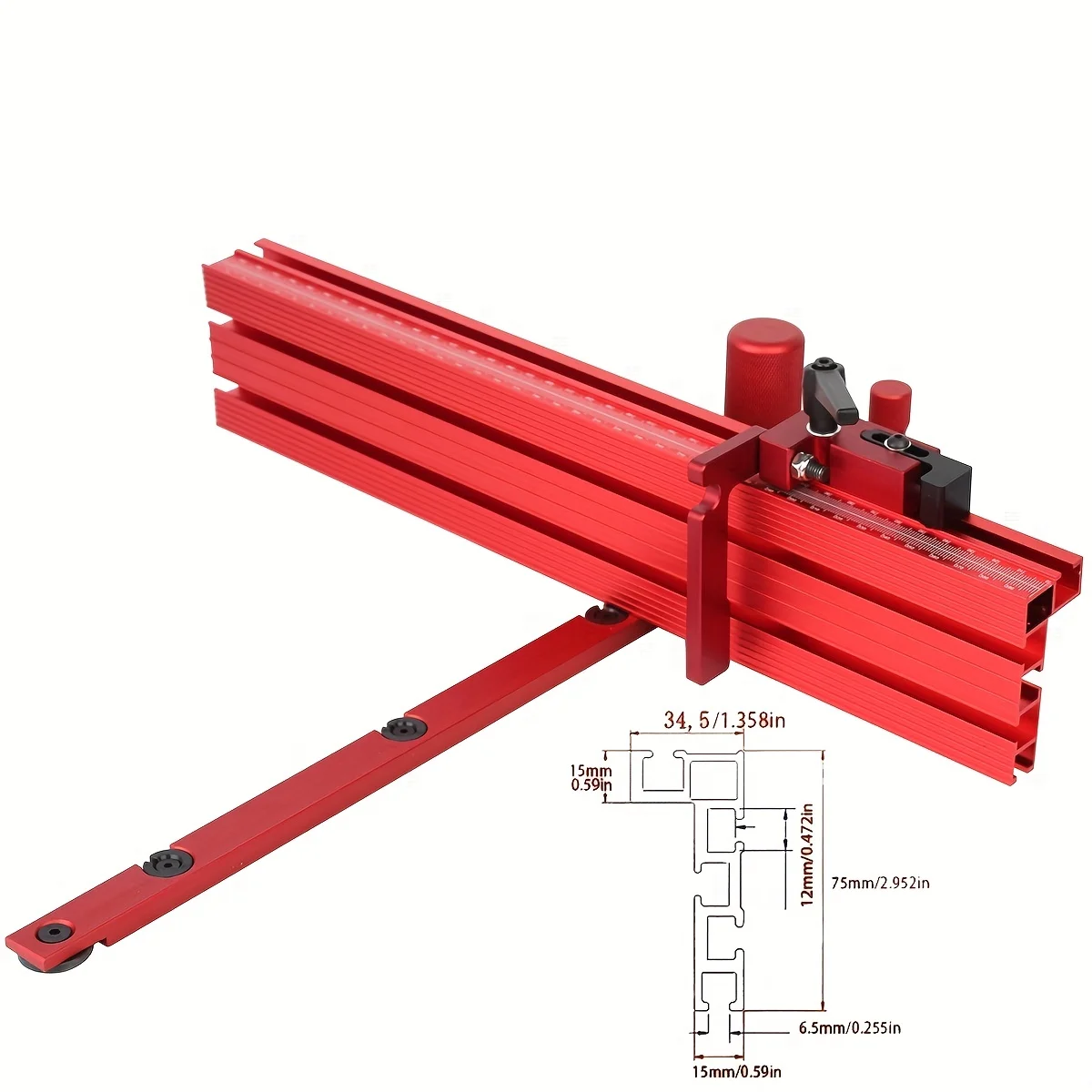1 Set Miter Gauge and 400MM Aluminium Profile Fence With Track Stop Sawing Assembly Angle Ruler for Table Saw Router 1 Set Miter Gauge and 400MM Aluminium Profile Fence With Track Stop Sawing Assembly Angle Ruler for Table Saw Router
