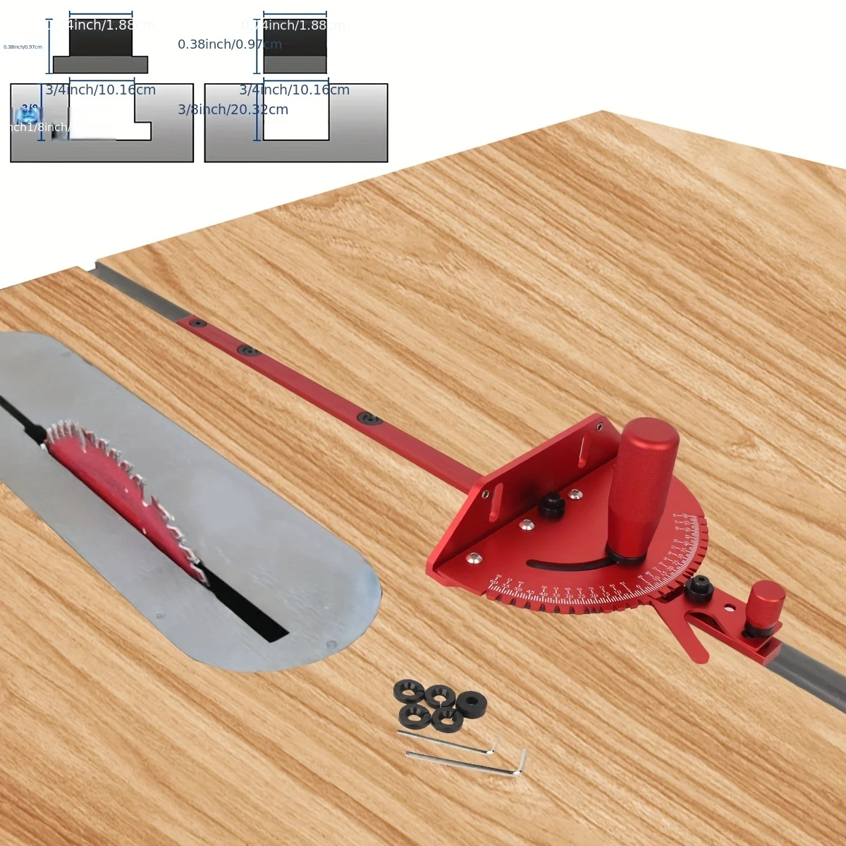 1 Set Miter Gauge and 400MM Aluminium Profile Fence With Track Stop Sawing Assembly Angle Ruler for Table Saw Router 1 Set Miter Gauge and 400MM Aluminium Profile Fence With Track Stop Sawing Assembly Angle Ruler for Table Saw Router