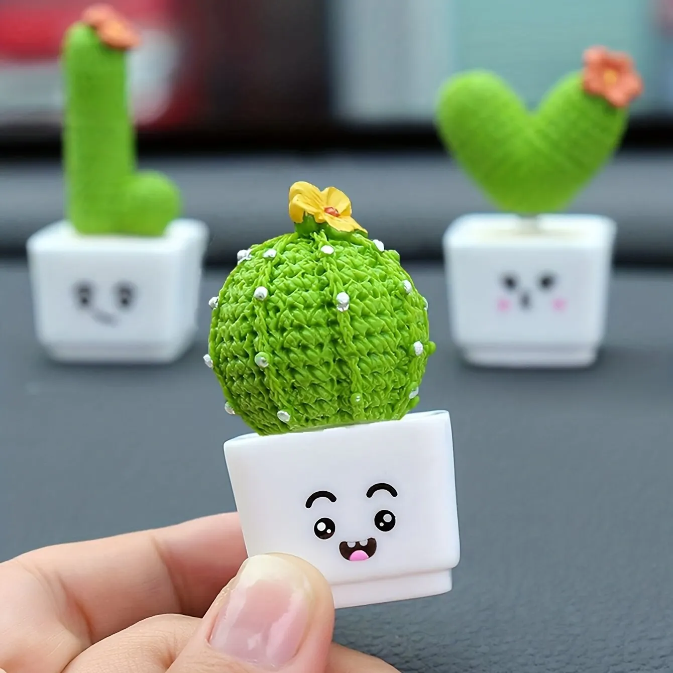 1 Set Of 4 Resin Succulent Cactus Mini Green Plant Car Office Home Living Room Crafts 1 Set Of 4 Resin Succulent Cactus Mini Green Plant Car Office Home Living Room Crafts