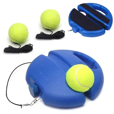 1 Set Tennis Trainer With Tennis Bounce Ball And Practice Ropes, Suitable For Indoor Outdoor Tennis Training Padel