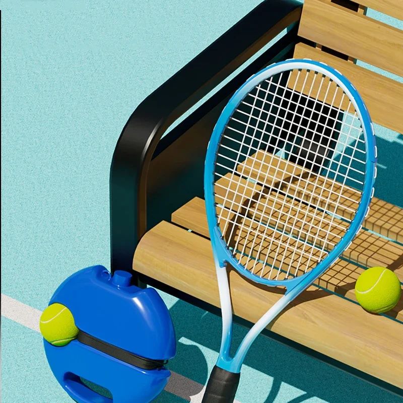 1 Set Tennis Trainer With Tennis Bounce Ball And Practice Ropes, Suitable For Indoor Outdoor Tennis Training Padel