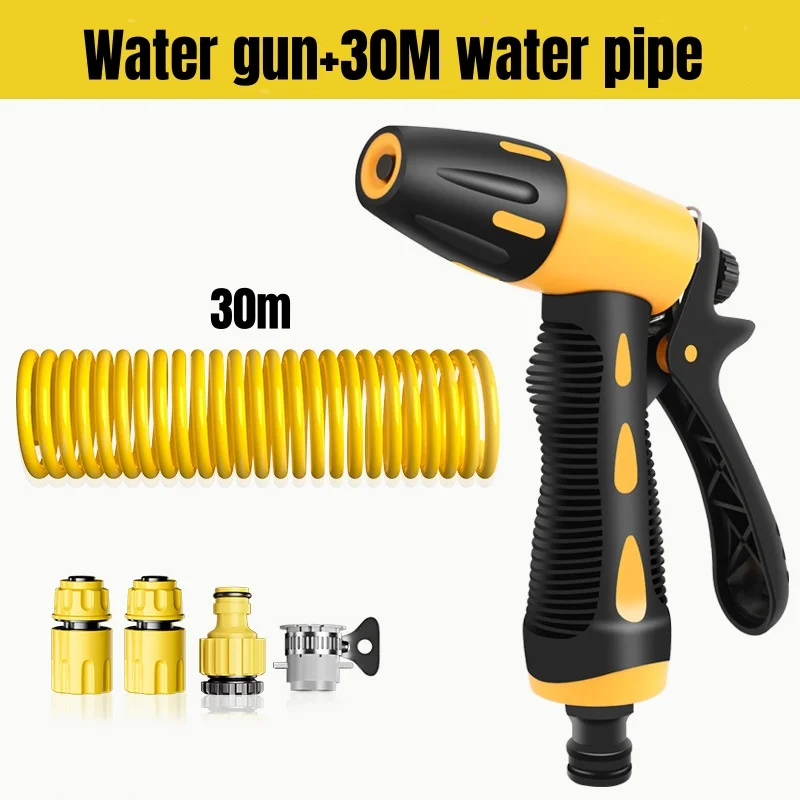 10-30 Meter Telescopic Water Pipe with High-pressure Nozzle Car Washing Tool Set Extension Hose Water Hose for Pressure