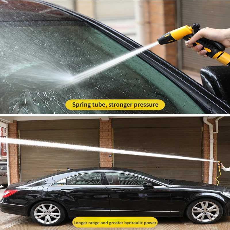 10-30 Meter Telescopic Water Pipe with High-pressure Nozzle Car Washing Tool Set Extension Hose Water Hose for Pressure