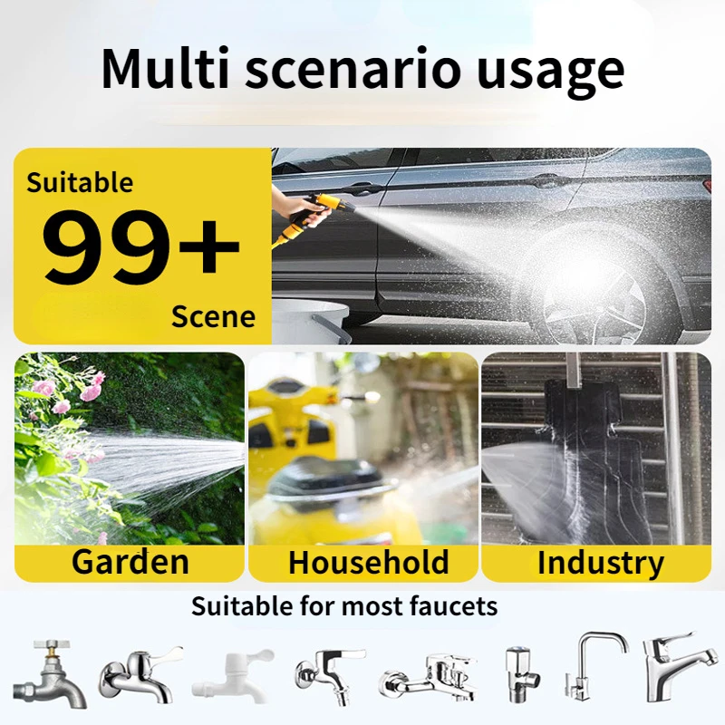 10-30 Meter Telescopic Water Pipe with High-pressure Nozzle Car Washing Tool Set Extension Hose Water Hose for Pressure