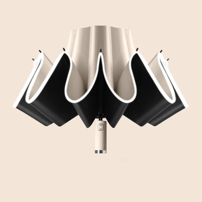 10 Bones Umbrella Large Windproof Automatic Reverse Folding 10 Bones Umbrella Large Windproof Automatic Reverse Folding
