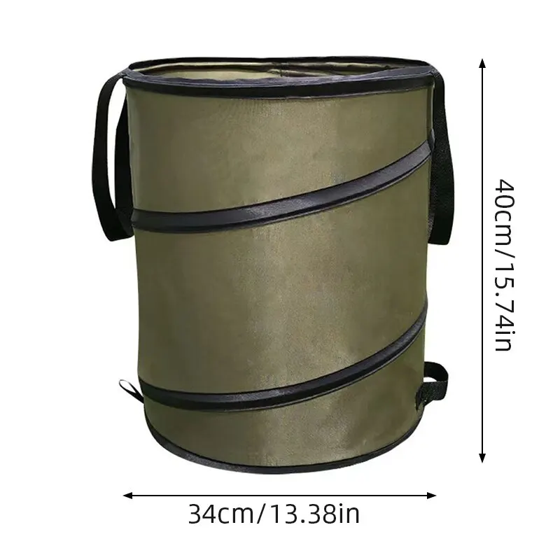 10 Gallons Foldable Oxford Cloth Leaf Litter Gardening Tools Outdoor Trash Can Yard Waste Container Home Garden Leaf