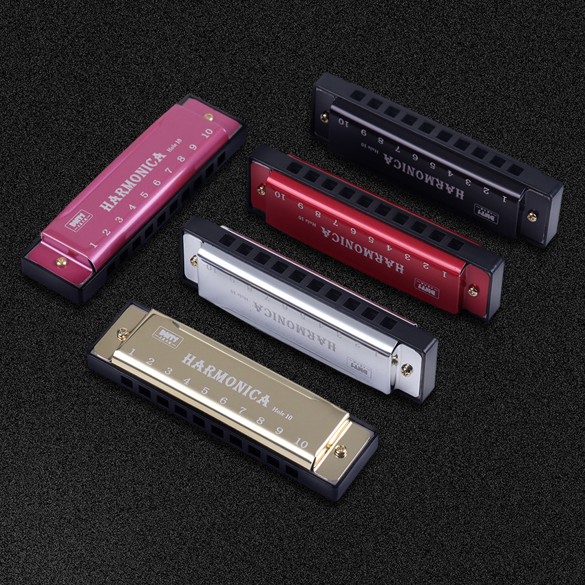 10 Hole Harmonica Instrument Beginner Children Early Educational Music Instrument Toys Gift Copper Core Resin Harmonica