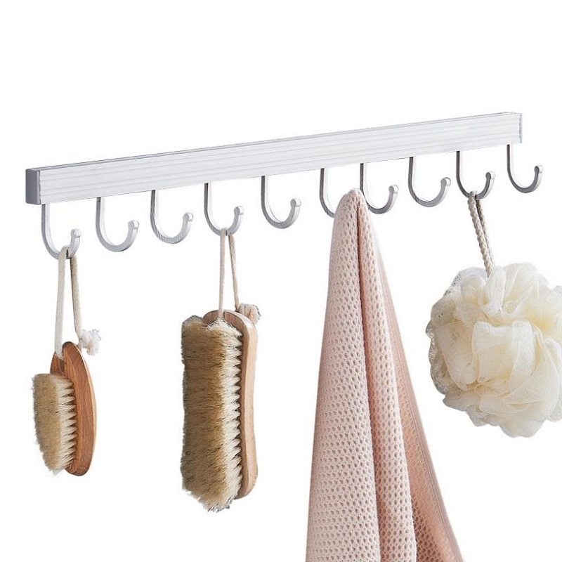 10 Hooks Aluminum Kitchen Utensil Rack 10 Hooks Aluminum Kitchen Utensil Rack