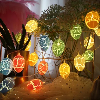 10 LED Easter Egg String Lights 10 LED Easter Egg String Lights