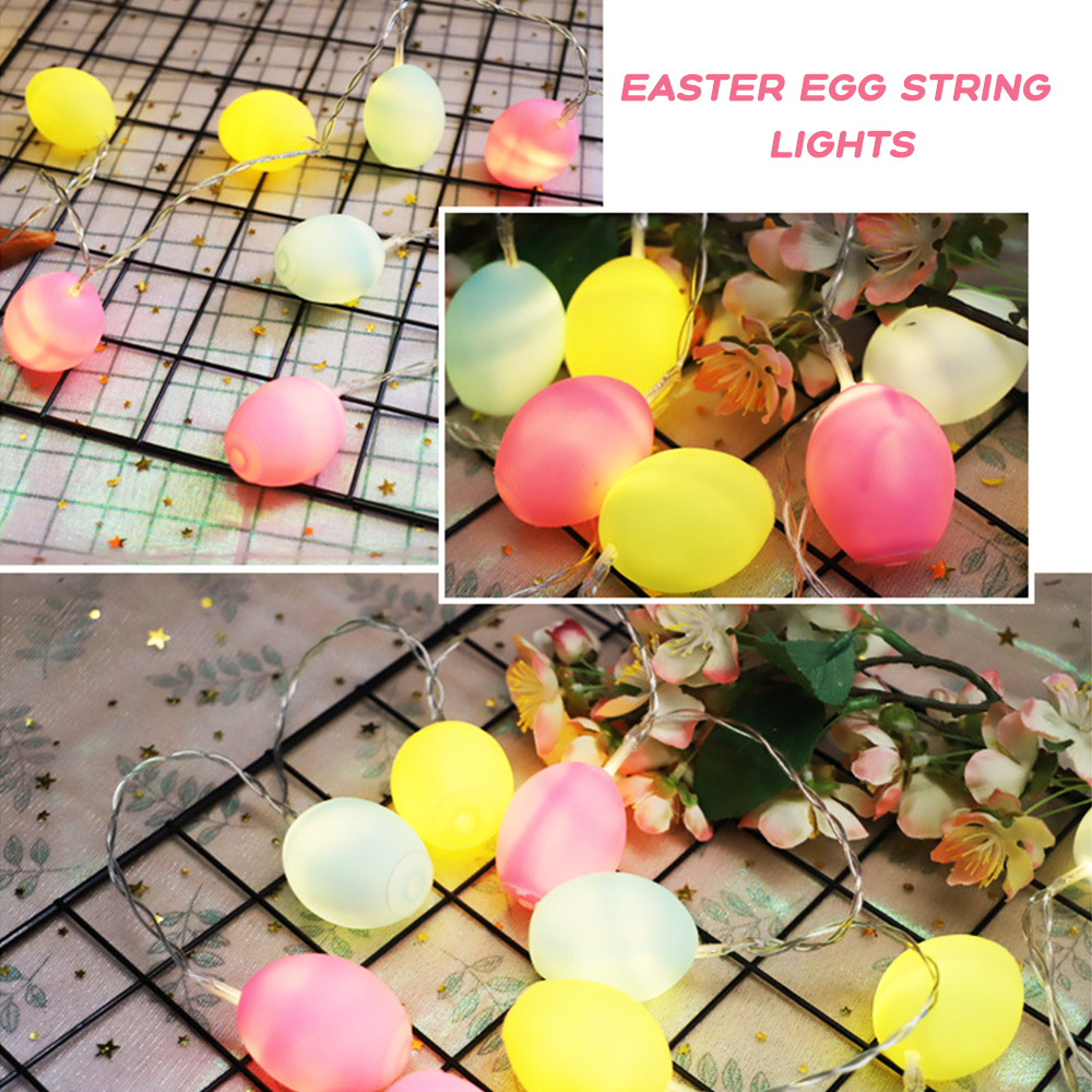 10 LED Easter Egg String Lights 10 LED Easter Egg String Lights
