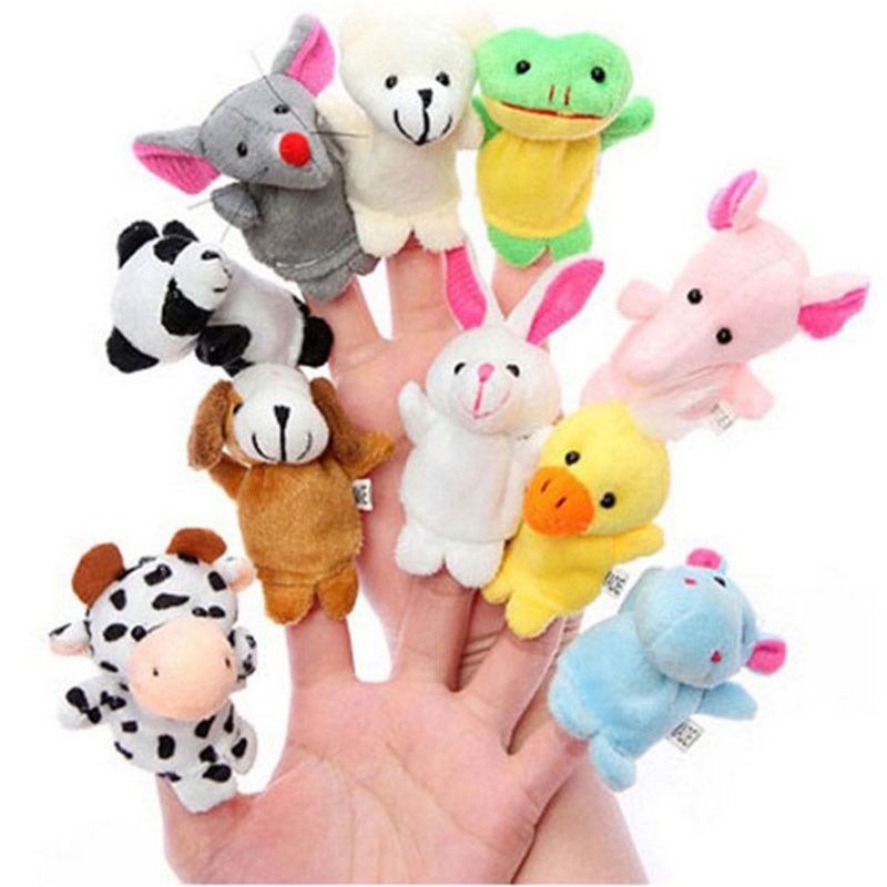 10 Pcs Cartoon Hand Doll Finger Puppet Baby Children Story Early Education Soothing Doll Plush Toy 10 Pcs Cartoon Hand Doll Finger Puppet Baby Children Story Early Education Soothing Doll Plush Toy
