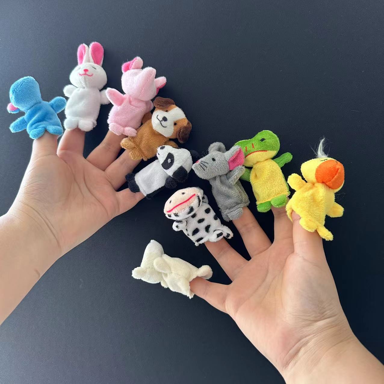 10 Pcs Cartoon Hand Doll Finger Puppet Baby Children Story Early Education Soothing Doll Plush Toy 10 Pcs Cartoon Hand Doll Finger Puppet Baby Children Story Early Education Soothing Doll Plush Toy