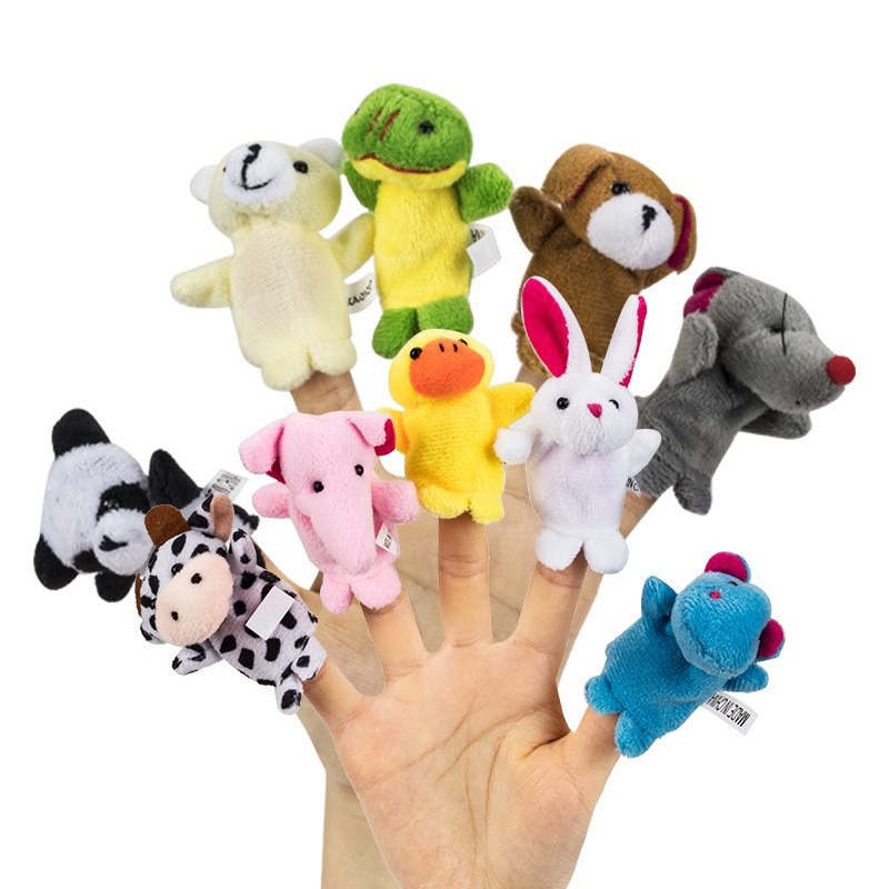 10 Pcs Cartoon Hand Doll Finger Puppet Baby Children Story Early Education Soothing Doll Plush Toy 10 Pcs Cartoon Hand Doll Finger Puppet Baby Children Story Early Education Soothing Doll Plush Toy