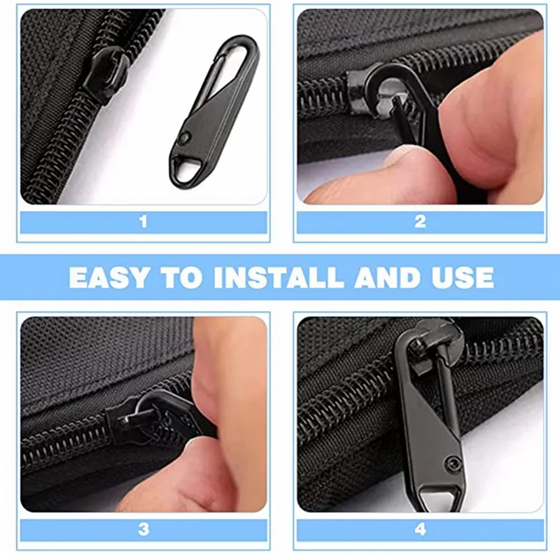 10 Pcs Zipper Slider Puller Instant Zipper Repair Bag Replacement Bad Buckle Travel Bag Suitcase Zipper Head DIY Sewing 10 Pcs Zipper Slider Puller Instant Zipper Repair Bag Replacement Bad Buckle Travel Bag Suitcase Zipper Head DIY Sewing