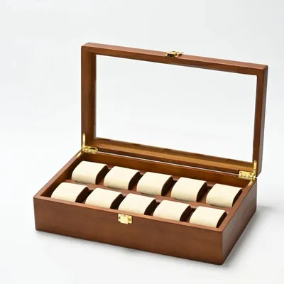 10-Slots Watch Box Jewelry Organizer Case Watch Organizer Large Multifunctional Watch Display Case Watch Storage Box
