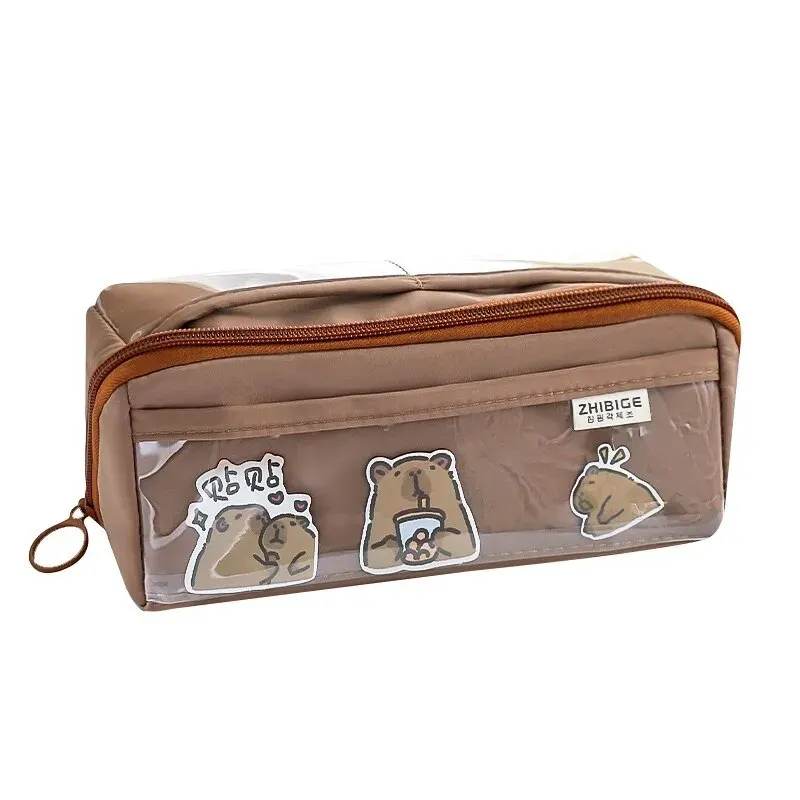 10-tier Card-pibara High-capacity Transparent Pen Bag with Beautiful Appearance, Multi-functional Pencil Case for