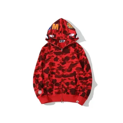 100% Cotton Trendy Shark Camouflage Zippered Hoodie for Men and Women Fine Embroidery Loose Fitting Pure Cotton Plush 100% Cotton Trendy Shark Camouflage Zippered Hoodie for Men and Women Fine Embroidery Loose Fitting Pure Cotton Plush