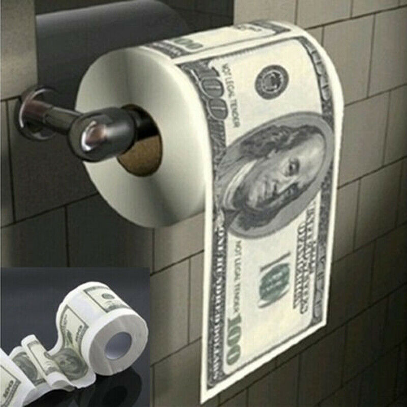 100 Dollar Bill Toilet Paper Bathroom Tissue 100 Dollar Bill Toilet Paper Bathroom Tissue