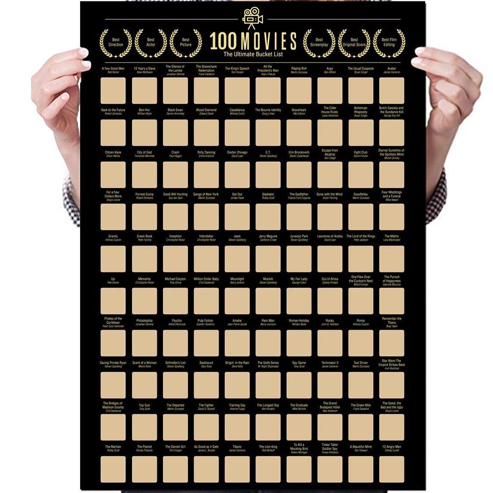 100 Movie Scratch Off Poster with Scraper 100 Movie Scratch Off Poster with Scraper