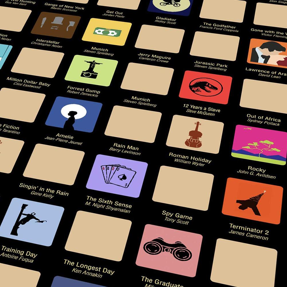 100 Movie Scratch Off Poster with Scraper 100 Movie Scratch Off Poster with Scraper