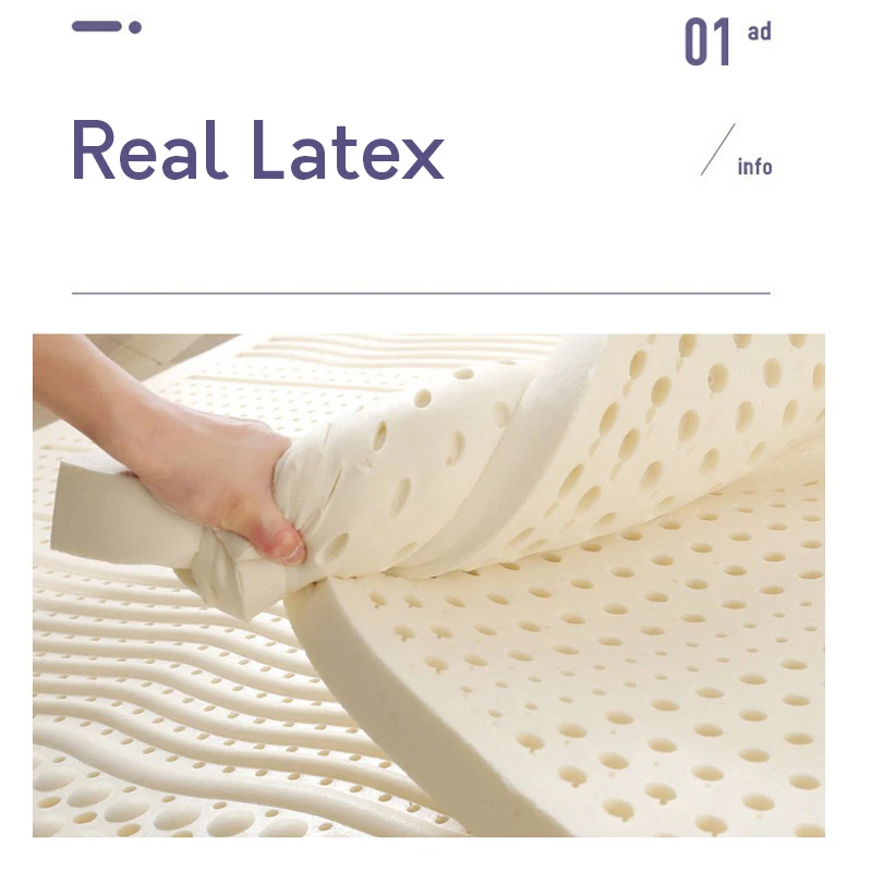 100% Natural Latex Mattress Real Latex Liquid Mattress Home Single Double Mats with Cover Top Luxury Latex Mattress