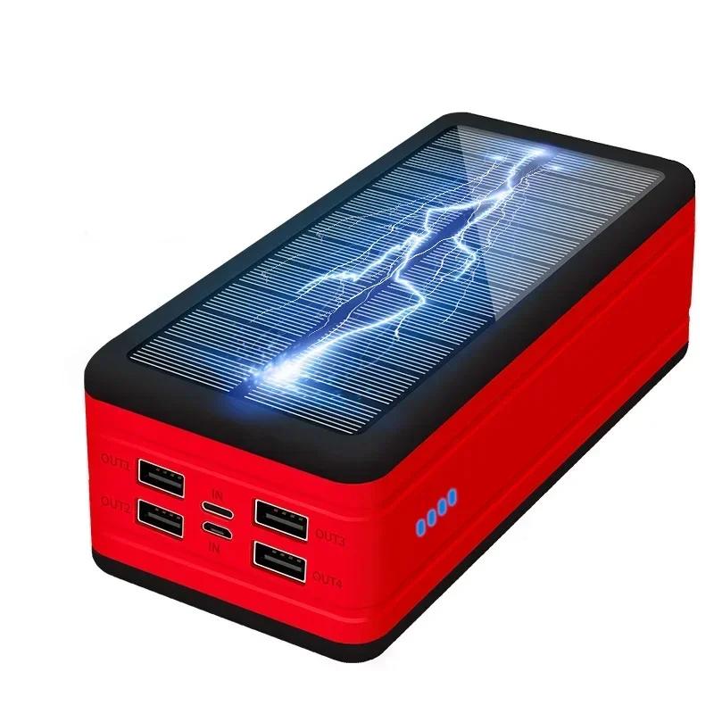 100000mAh Solar Power Bank 4USB 2.1A Large Capacity External Battery Mobile Phone Wireless Fast Charging Mobile Phone 100000mAh Solar Power Bank 4USB 2.1A Large Capacity External Battery Mobile Phone Wireless Fast Charging Mobile Phone