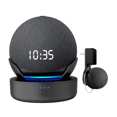 10000mAh Portable Battery Base for Alexa Echo Dot 4th 5th Gen Docking Station for Alexa Smart Speaker Charger Stand