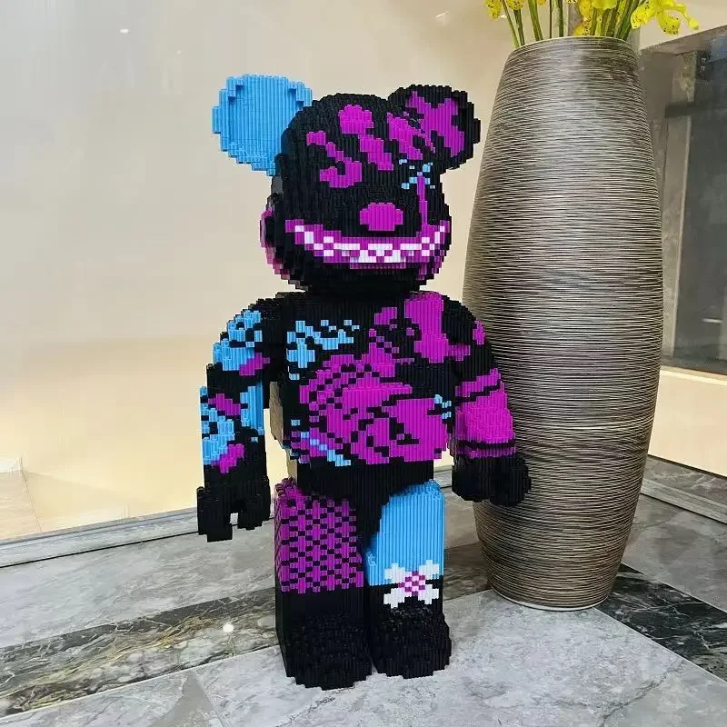 10000pcs 55CM Super Large Series Violent Bear Building Blocks Decoration Small Particle Three Dimensional Assembly Toy