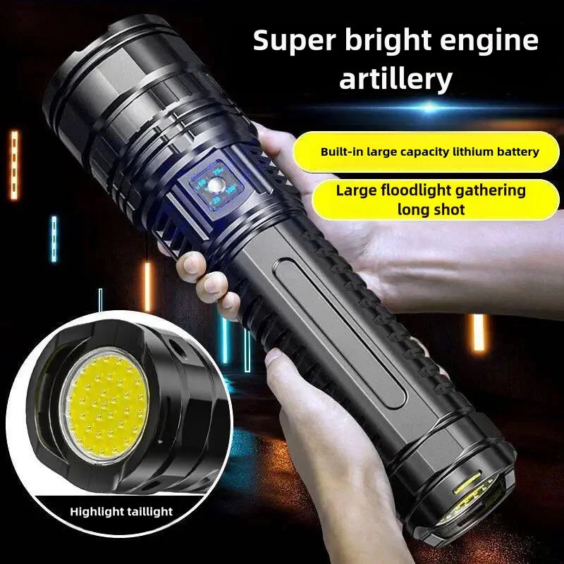 10000W Built-in Battery Flash Light Emergency Spotlights 9km 990000000LM Most Powerful Led Flashlights Tactical Torch 10000W Built-in Battery Flash Light Emergency Spotlights 9km 990000000LM Most Powerful Led Flashlights Tactical Torch