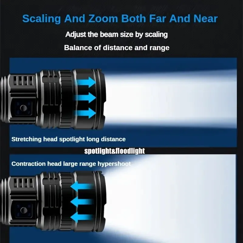 10000W Built-in Battery Flash Light Emergency Spotlights 9km 990000000LM Most Powerful Led Flashlights Tactical Torch 10000W Built-in Battery Flash Light Emergency Spotlights 9km 990000000LM Most Powerful Led Flashlights Tactical Torch