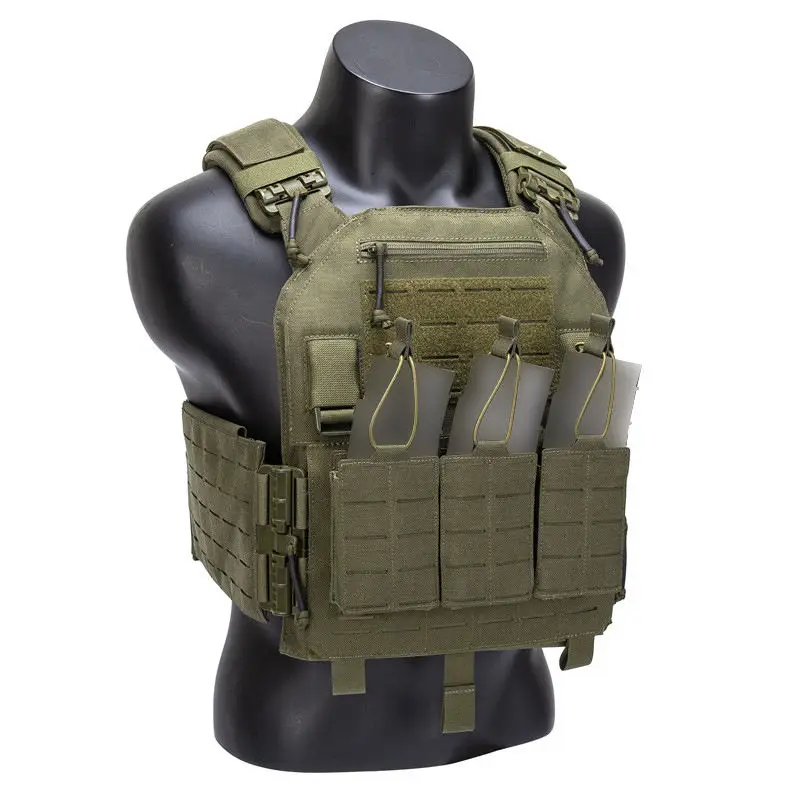 1000d Nylon Chaleco Tactico Vest Ranger-Green Tactical Gear 25x30cm Plate Carrier Molle Tactical Vest for Outdoor