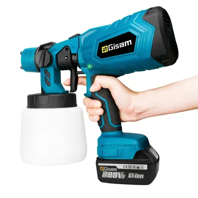 1000ML Cordless Electric Spray Gun High Power HVLP Paint Sprayer Auto Furniture Steel Coating Airbrush